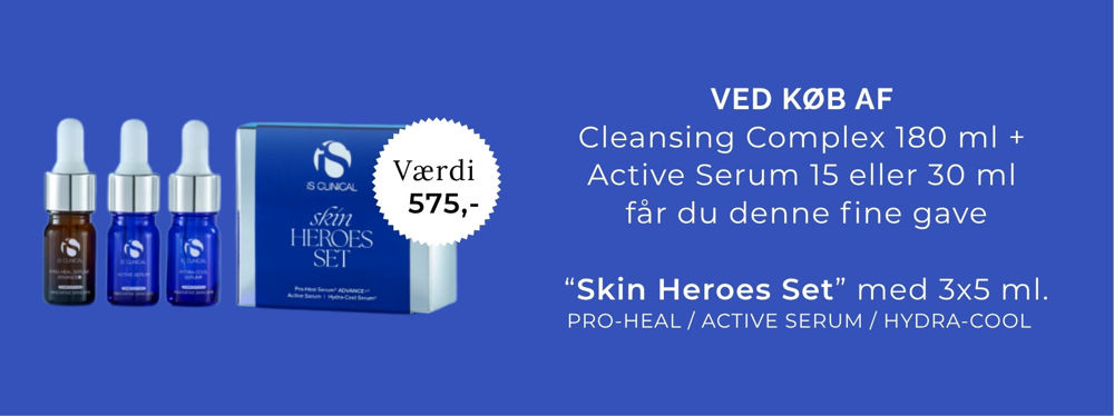 gratis skin heroes set fra is clinical